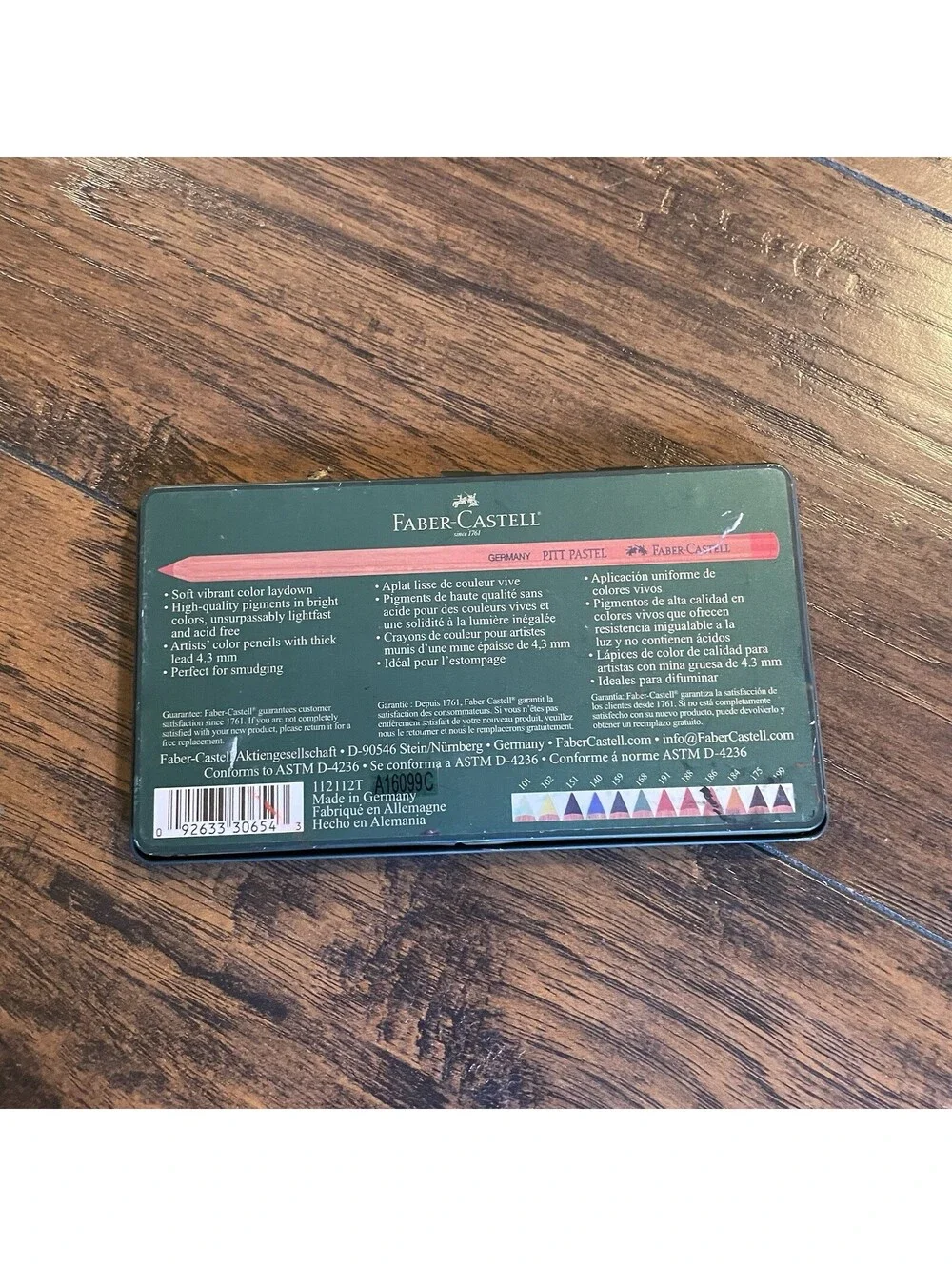 Faber Castell Pitt Pastel Pencils 12 Colour Tin